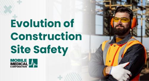 construction worker with safety gear at construction site construction site safety mobile medical corporation logo employer health services 