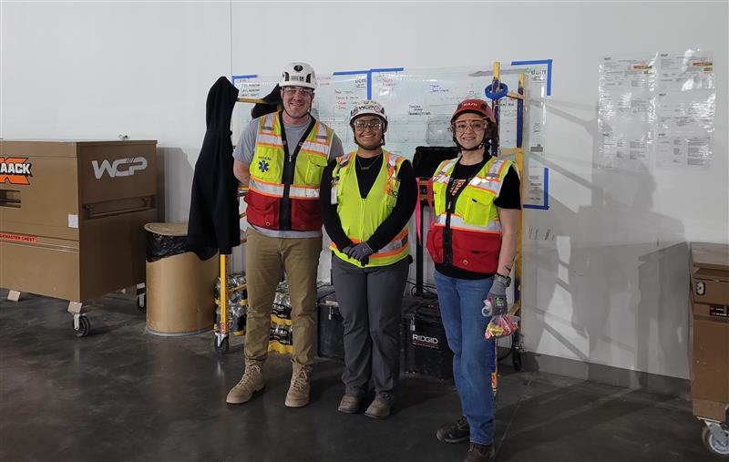 On-site nurse Jenae and co-workers
